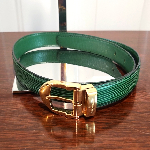 Louis Vuitton Green Epi Leather Belt - Picture 1 of 7